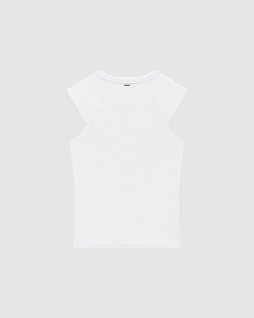 Blusa Justa Feminina Cava Raglan Em Ribana - ENFIM
