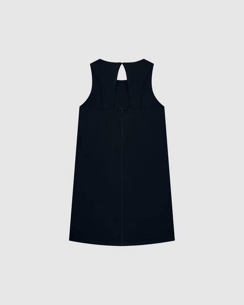Vestido Reto Feminino Abertura Costas Em Viscolinho - ENFIM