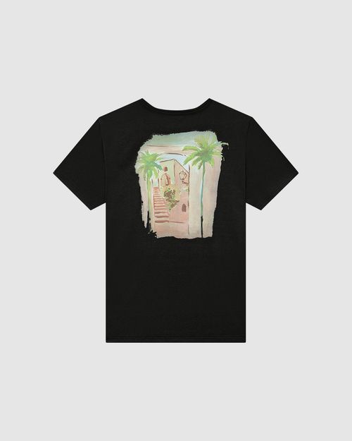Camiseta Masculina Slim Estampa Frente E Costas Em Malha Linho - ENFIM