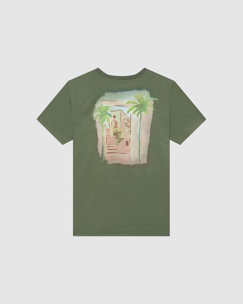 Camiseta Masculina Slim Estampa Frente E Costas Em Malha Linho - ENFIM