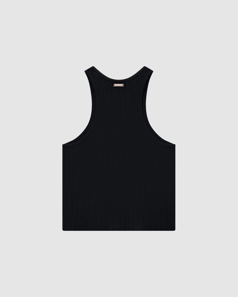 Regata Justa Feminina Decote Halter Neck Em Tricô De Viscose - ENFIM