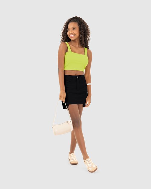 Conjunto Menina Regata Cropped E Saia Malwee Kids