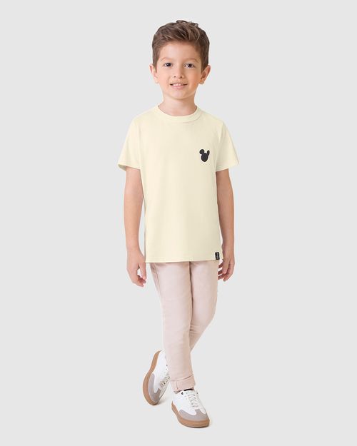 Camiseta Infantil Menino Estampa Frente E Costas Mickey Disney Malwee Kids