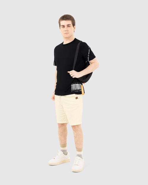Bermuda Menino Com Cadarço Frontal Em Sarja Stretch Malwee Kids