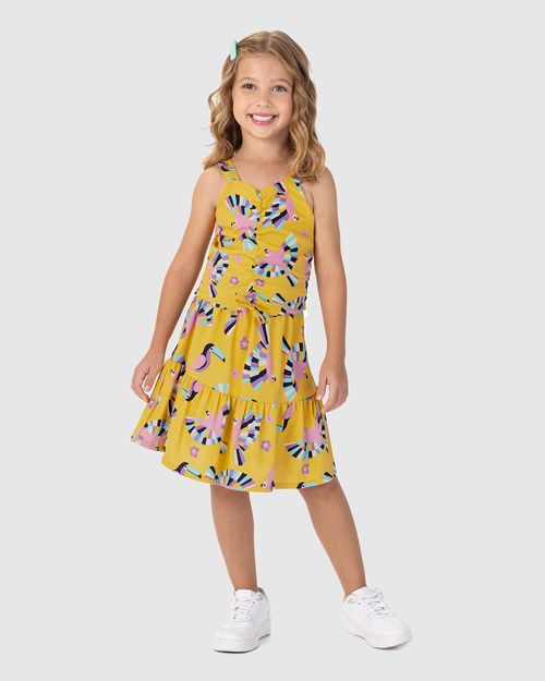 Conjunto Infantil Menina Cropped E Saia Estampado Malwee Kids