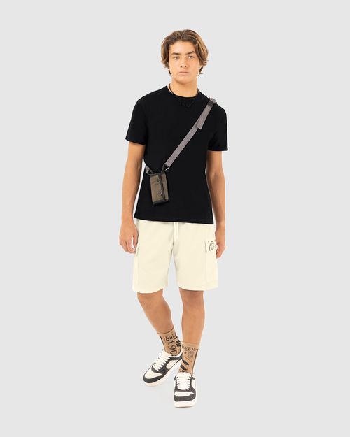 Bermuda Menino Bolso Com Estampa Em Tecido Texturizado Malwee Kids