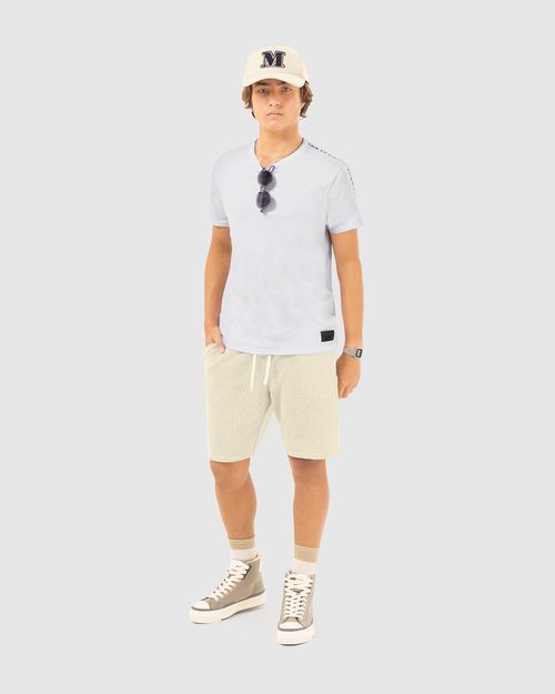Conjunto Menino Bermuda Em Moletom Texturizado Malwee Kids