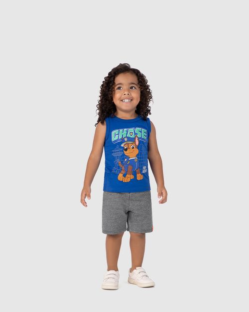 Conjunto Infantil Menino Regata Patrulha Canina Em Algodão Malwee Kids