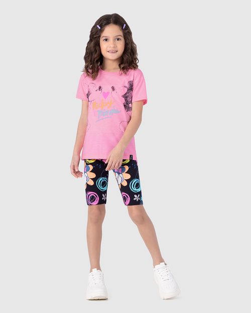 Conjunto Infantil Menina Mickey E Minnie Disney Em Algodão Malwee Kids