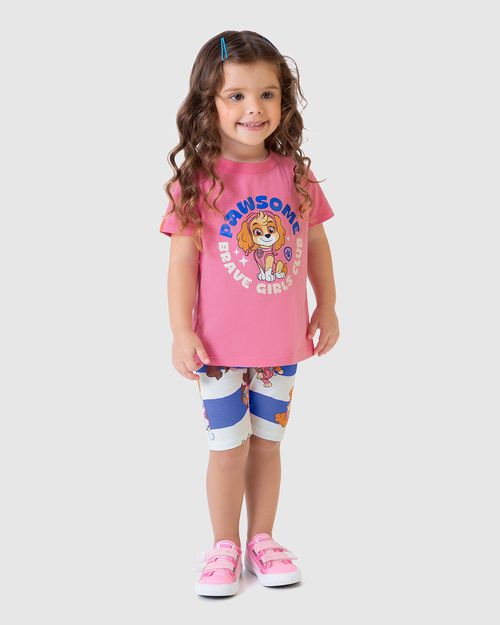 Conjunto Infantil Menina Especial Patrulha Canina Em Algodão Malwee Kids