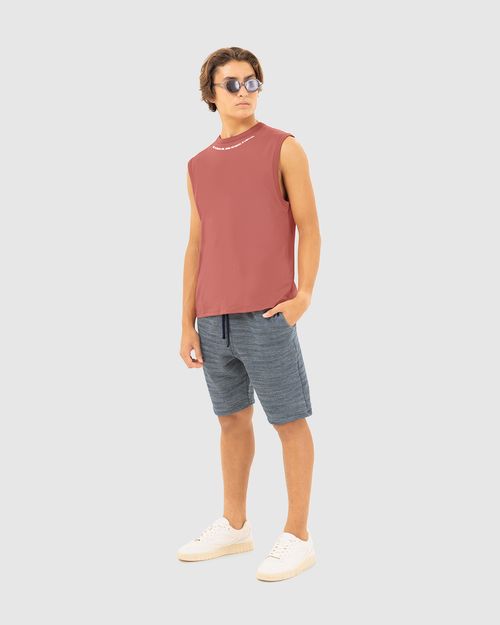 Bermuda Menino Comfort Cadarço Frontal Em Moletom Texturizado Malwee Kids