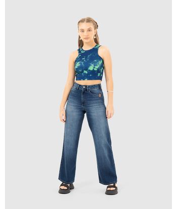 Regata Cropped Menina Estampa Tie Dye Em Malha Canelada Malwee Kids