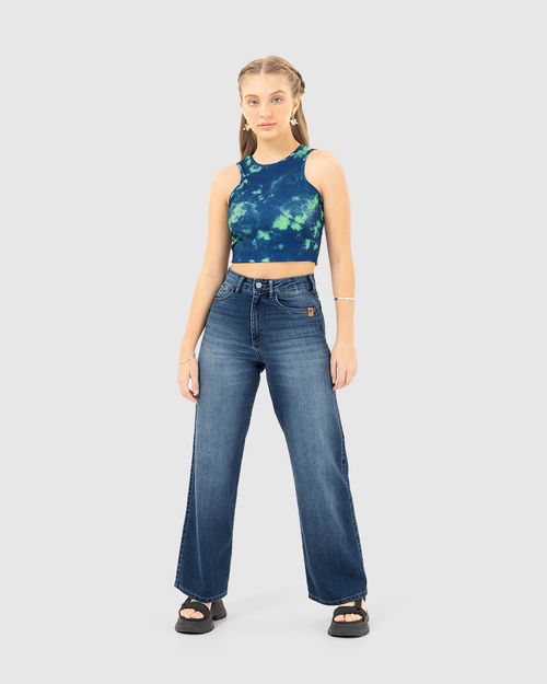 Regata Cropped Menina Estampa Tie Dye Em Malha Canelada Malwee Kids