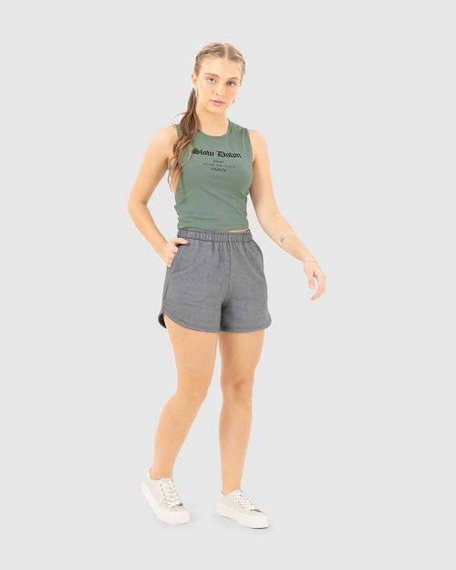 Shorts Menina Cós Elástico Em Moletom Listrado Malwee Kids