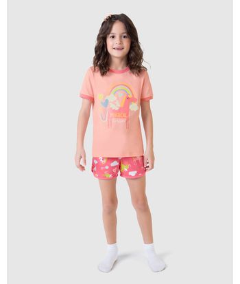 Pijama Infantil Menina Magical Dream + Fronha Em Algodão Malwee Kids