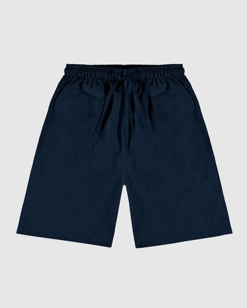 Bermuda Menino Comfort Em Viscolinho Texturizado Malwee Kids