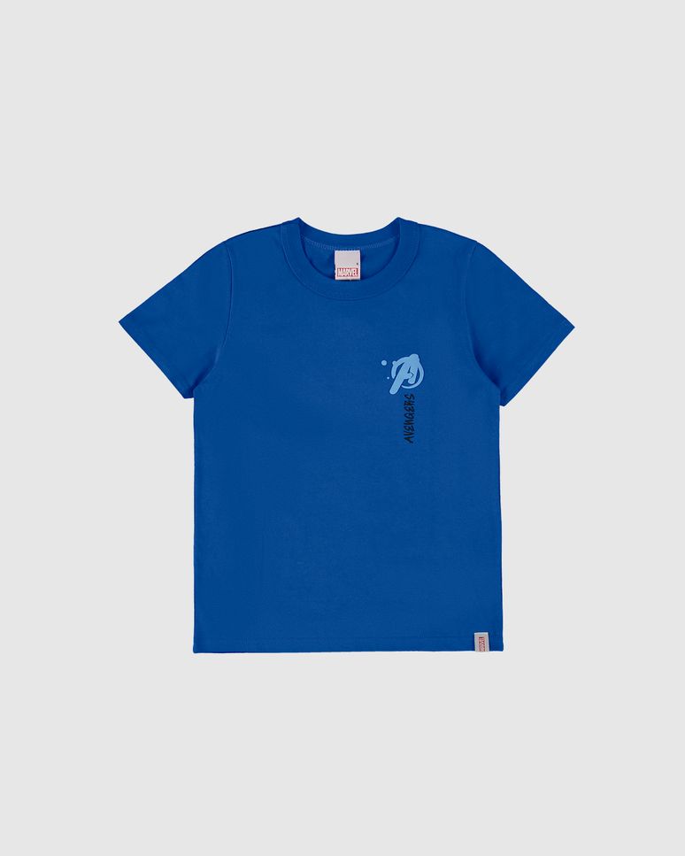 Camiseta Infantil Menino Estampa Frente E Costas Avengers Malwee Kids