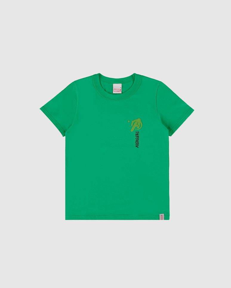 Camiseta Infantil Menino Estampa Frente E Costas Avengers Malwee Kids