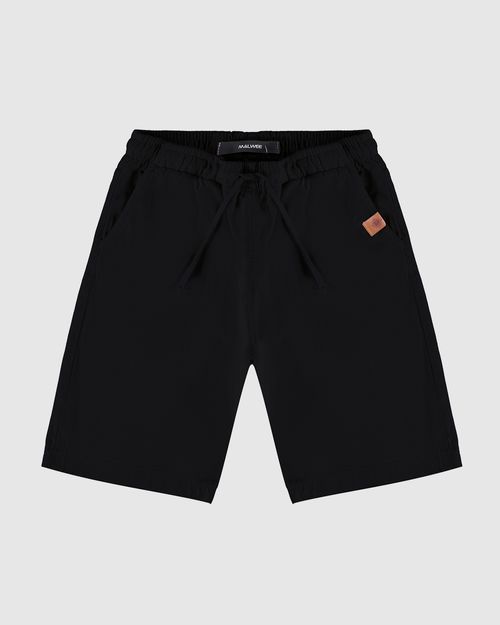 Bermuda Menino Com Cadarço Frontal Em Sarja Stretch Malwee Kids