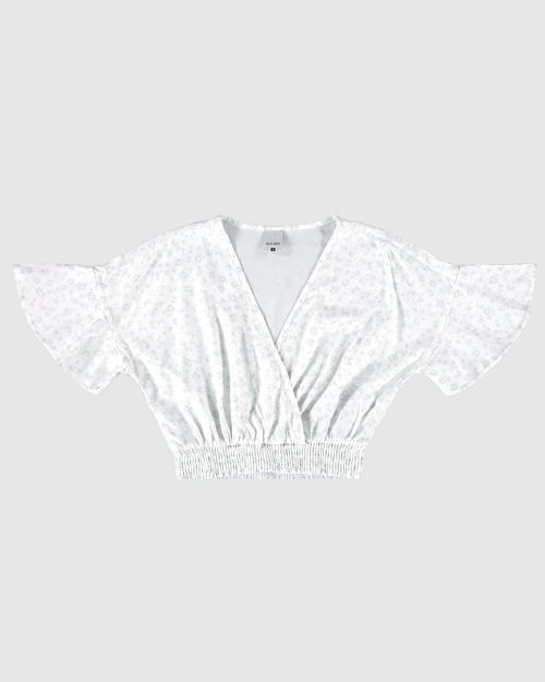Blusa Menina Transpassada Em Viscose Malwee Kids