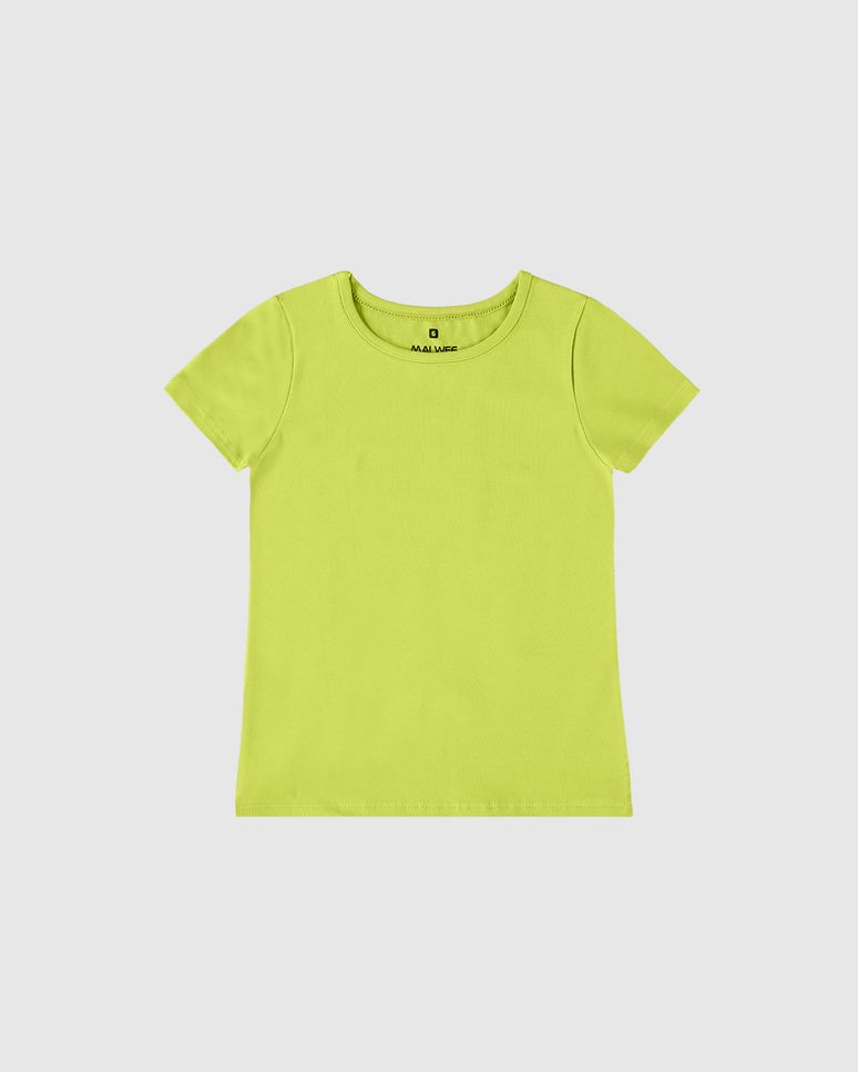 Blusa Infantil Menina Decote Redondo Em Algodão Malwee Kids