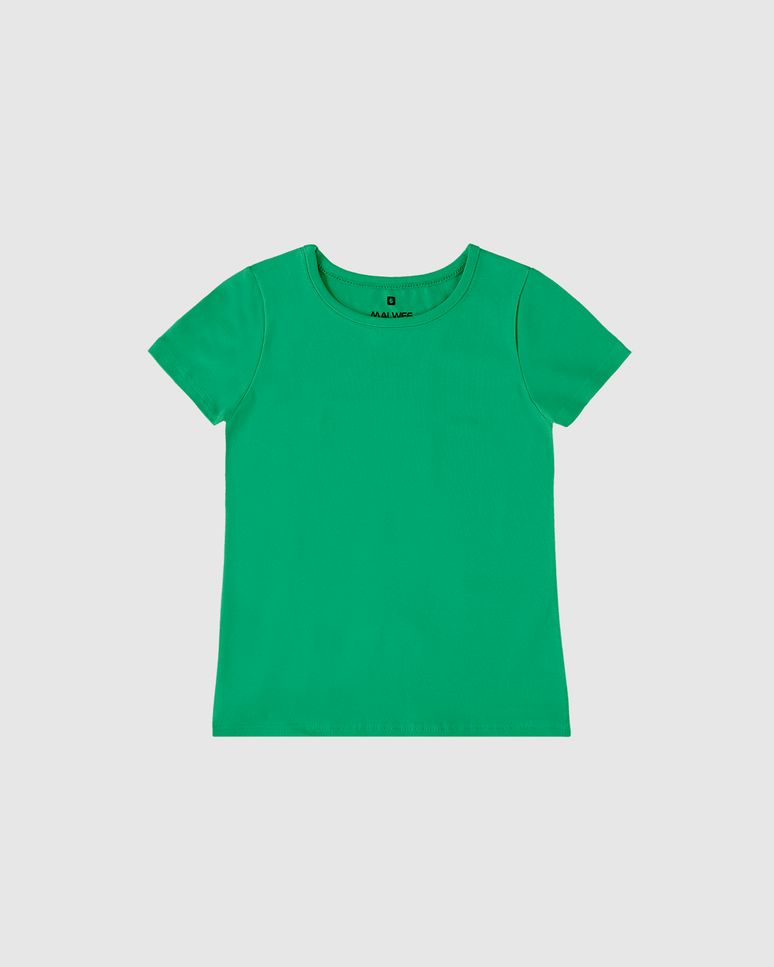 Blusa Infantil Menina Decote Redondo Em Algodão Malwee Kids