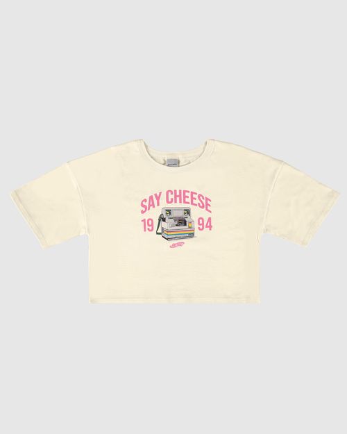 Blusa Menina Box Manga Curta Say Cheese Em Algodão Malwee Kids