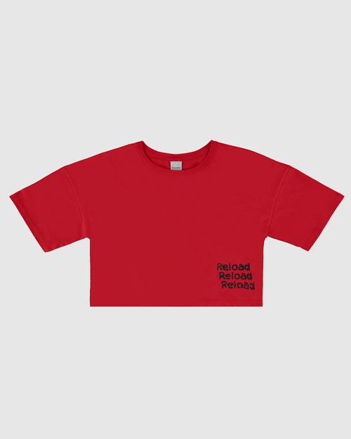 Blusa Menina Box Manga Curta Reload Em Algodão Malwee Kids
