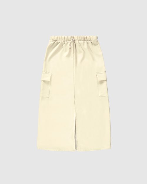 Saia Menina Midi Cargo Fenda Frontal Em Tecido Texturizado Malwee Kids