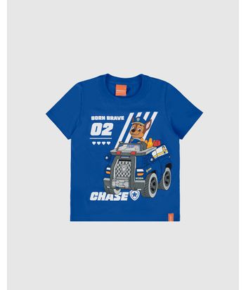 Camiseta Infantil Menino Manga Curta Patrulha Canina Em Algodão Malwee Kids