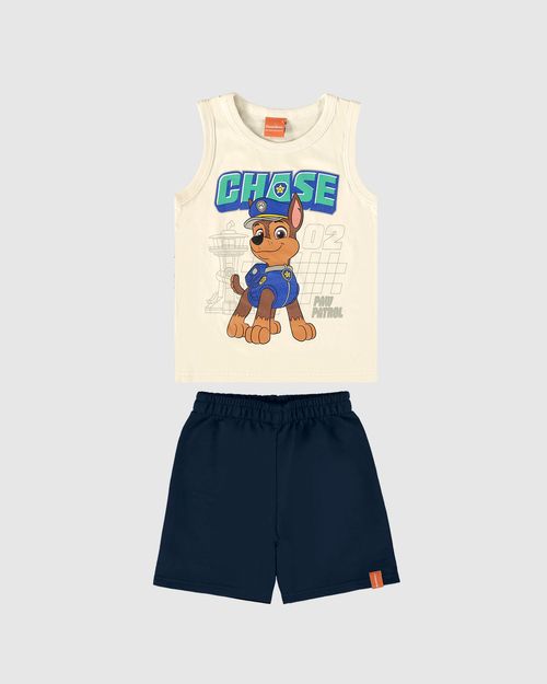 Conjunto Infantil Menino Regata Patrulha Canina Em Algodão Malwee Kids