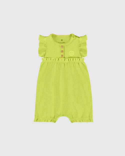 Macaquinho Infantil Menina Babados Em Malha Thermal Malwee Kids