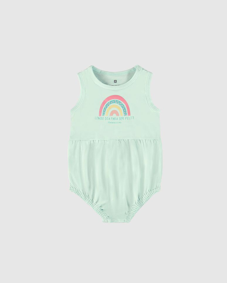 Macaquinho Infantil Menina Lindo Dia Em Algodão Malwee Kids