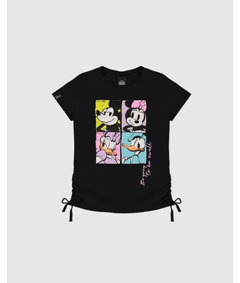 Blusa Infantil Menina Mickey Mouse Disney Em Malha Rajada Malwee Kids