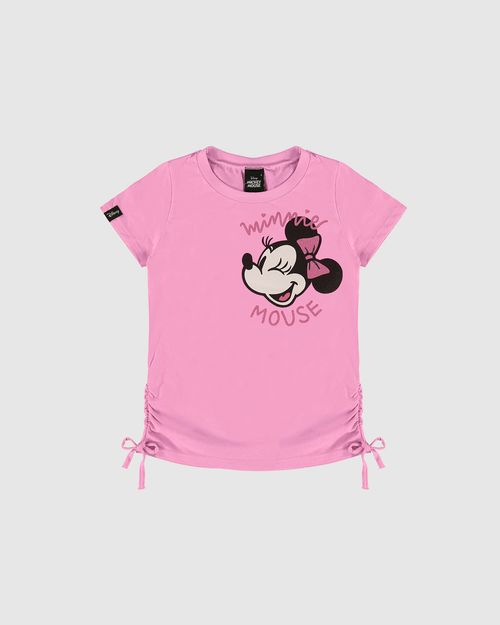 Blusa Infantil Menina Minnie Mouse Disney Em Malha Rajada Malwee Kids