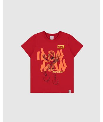 Camiseta Infantil Menino Personagens Avengers Em Algodão Malwee Kids
