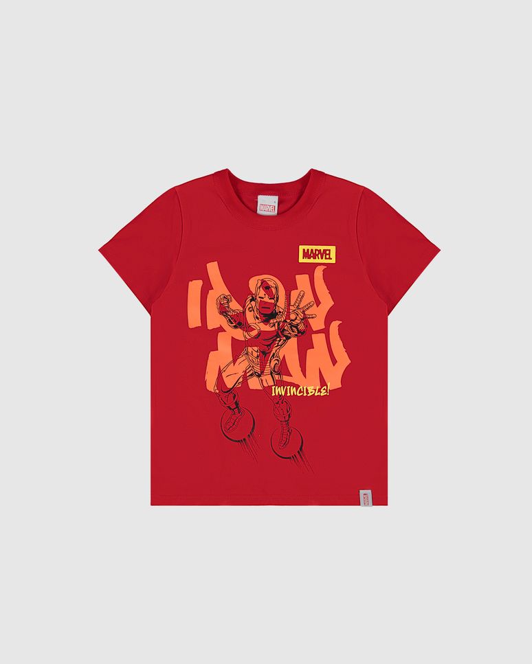 Camiseta Infantil Menino Personagens Avengers Em Algodão Malwee Kids