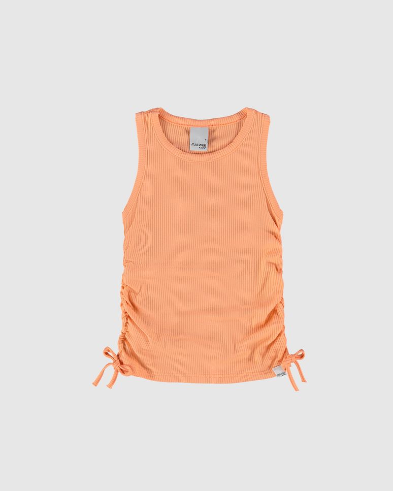 Regata Infantil Menina Laço Lateral Em Malha Viscose Canelada Malwee Kids