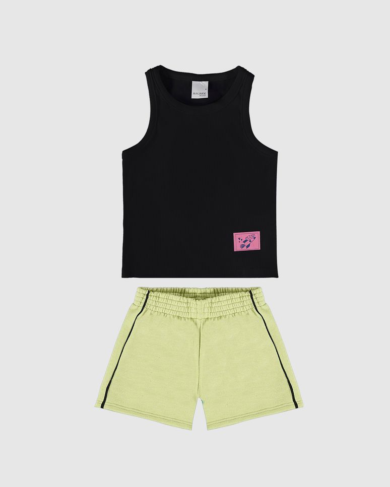 Conjunto Infantil Menina Regata Em Ribana Malwee Kids