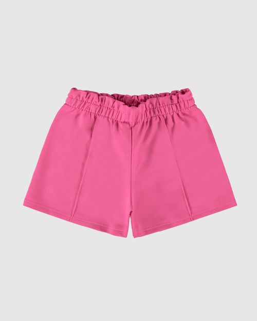 Shorts Infantil Menina Clochard Recorte Frontal Em Moletinho Malwee Kids