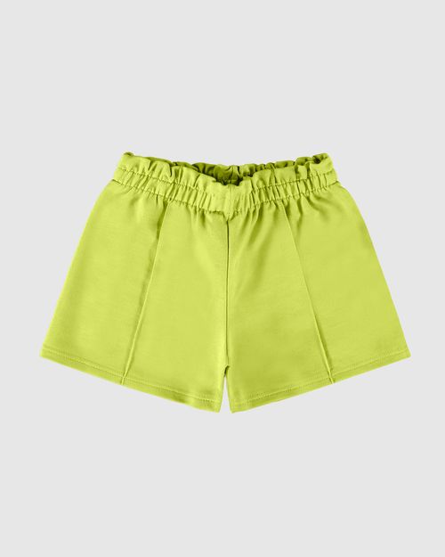 Shorts Infantil Menina Clochard Recorte Frontal Em Moletinho Malwee Kids
