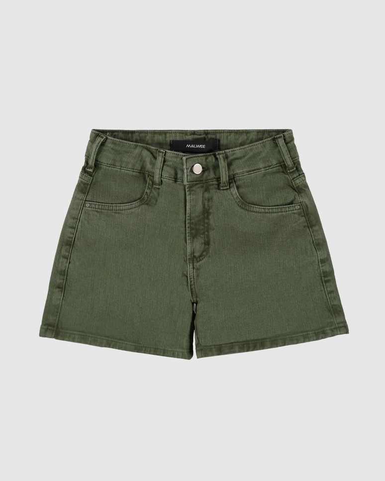 Shorts Menina Amplo Em Sarja Stretch Malwee Kids