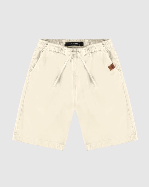 Bermuda Menino Com Cadarço Frontal Em Sarja Stretch Malwee Kids