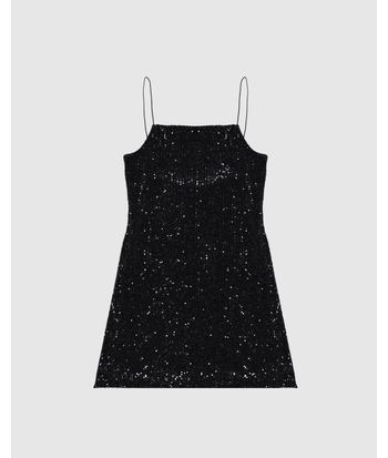 Vestido Menina Reto Alça Fina Em Paetê Malwee Kids