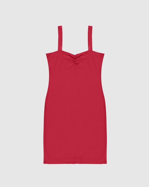 Vestido Menina Justo Em Malha Viscose Canelada Malwee Kids