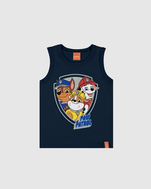 Regata Infantil Menino Patrulha Canina Estampa Efeito Prateado Malwee Kids