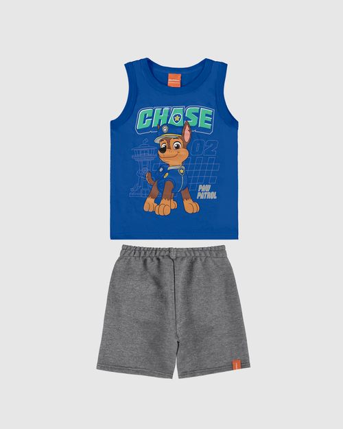 Conjunto Infantil Menino Regata Patrulha Canina Em Algodão Malwee Kids