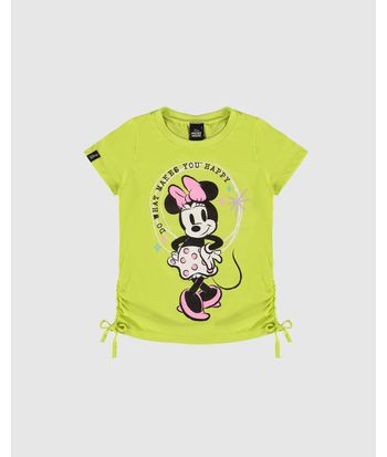 Blusa Infantil Menina Minnie Mouse Disney Em Malha Rajada Malwee Kids