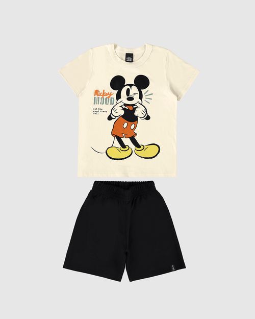 Conjunto Infantil Menino Mickey Mouse Disney Em Algodão Malwee Kids