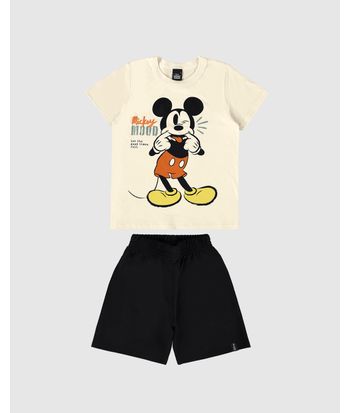 Conjunto Infantil Menino Mickey Mouse Disney Em Algodão Malwee Kids